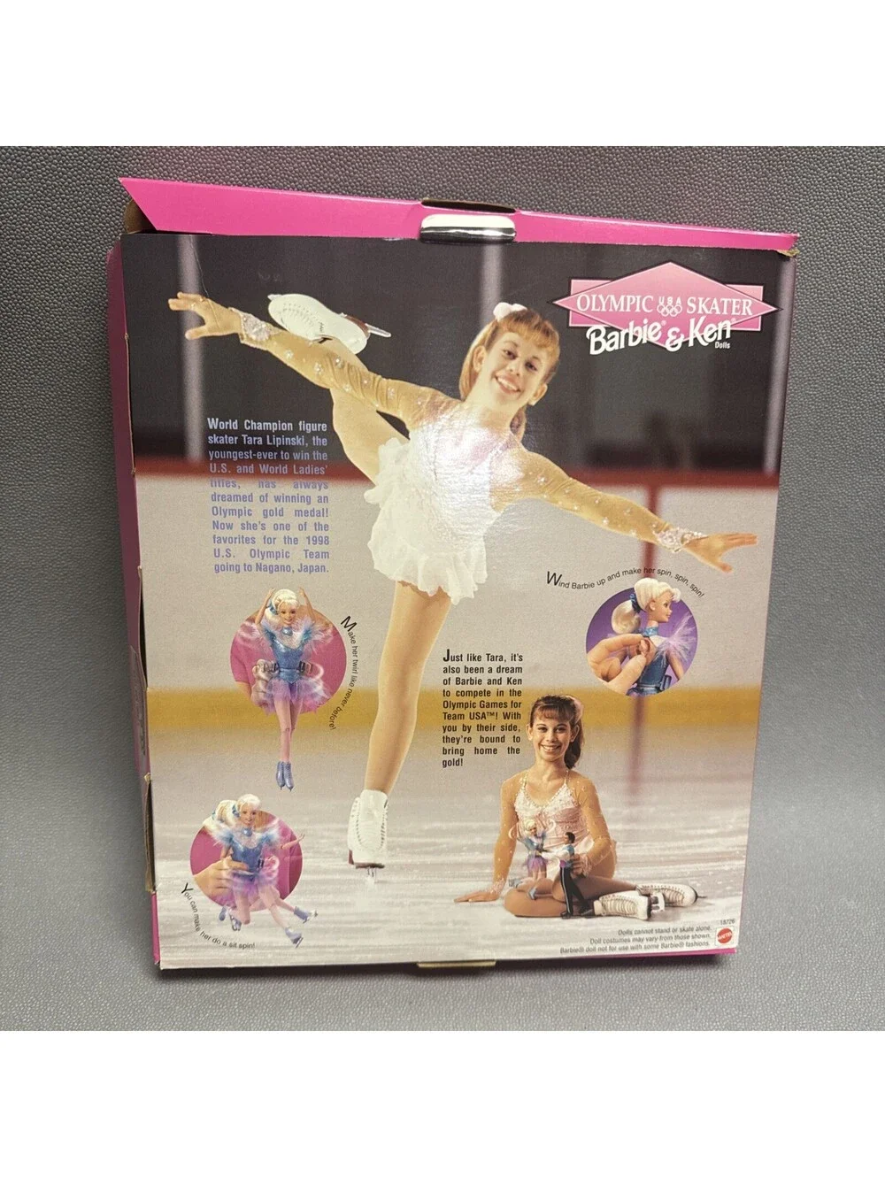 Barbie & Ken Olympic Skater USA Team Doll Set Vintage Mattel 18726 Damaged Box